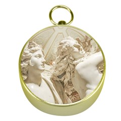 Apollo And Daphne Bernini Masterpiece, Italy Gold Compasses by dflcprintsclothing