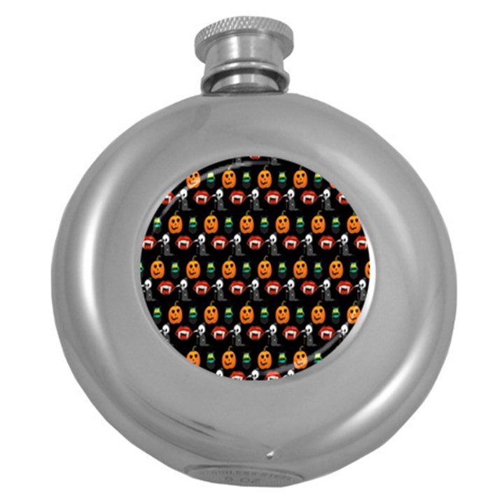 Halloween Round Hip Flask (5 oz)