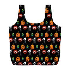 Halloween Full Print Recycle Bag (l) by Sparkle