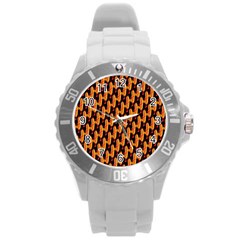 Halloween Round Plastic Sport Watch (l) by Sparkle