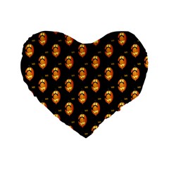 Halloween Standard 16  Premium Heart Shape Cushions by Sparkle