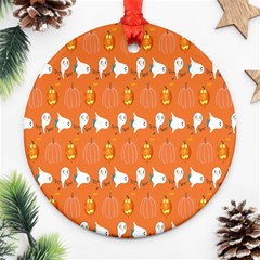 Halloween Round Ornament (two Sides) by Sparkle