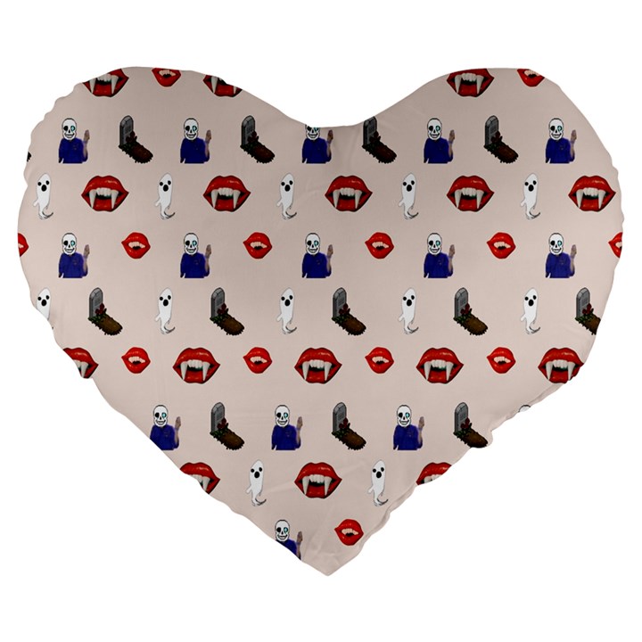 Halloween Large 19  Premium Heart Shape Cushions