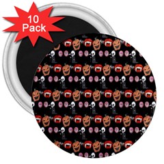 Halloween 3  Magnets (10 Pack)  by Sparkle