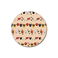 Halloween Rubber Coaster (round)  by Sparkle