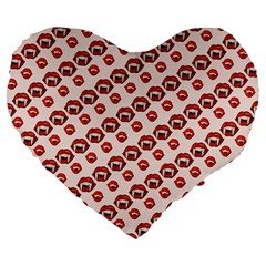 Halloween Large 19  Premium Flano Heart Shape Cushions