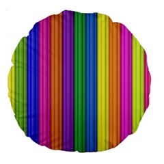 Colorful Spongestrips Large 18  Premium Round Cushions by Sparkle