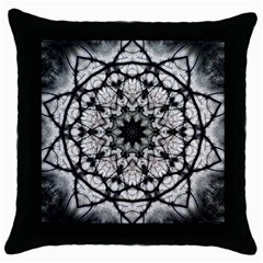 Evil Mandala  Throw Pillow Case (black) by MRNStudios