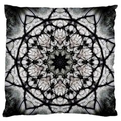 Evil Mandala  Large Flano Cushion Case (two Sides) by MRNStudios