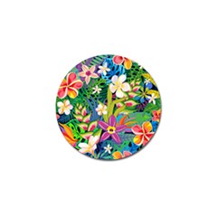 Colorful Floral Pattern Golf Ball Marker (10 Pack) by designsbymallika