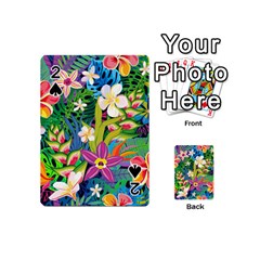 Colorful Floral Pattern Playing Cards 54 Designs (mini) by designsbymallika