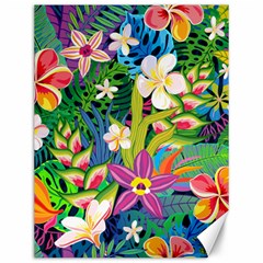 Colorful Floral Pattern Canvas 12  X 16  by designsbymallika