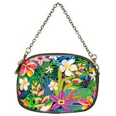 Colorful Floral Pattern Chain Purse (two Sides) by designsbymallika