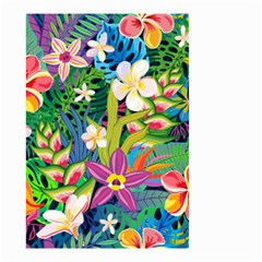 Colorful Floral Pattern Small Garden Flag (two Sides) by designsbymallika