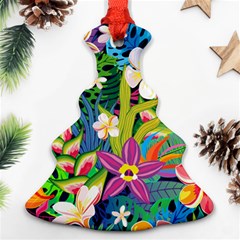 Colorful Floral Pattern Ornament (christmas Tree)  by designsbymallika