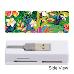 Colorful Floral Pattern Memory Card Reader (stick) by designsbymallika