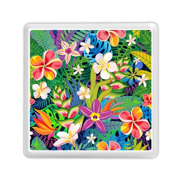 Colorful Floral Pattern Memory Card Reader (Square)