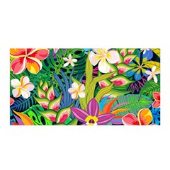 Colorful Floral Pattern Satin Wrap by designsbymallika