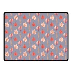 Auntumn Pretty Leaves Pattern Fleece Blanket (small) by designsbymallika