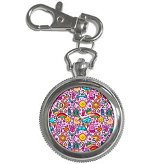 Colourful Funny Pattern Key Chain Watches by designsbymallika