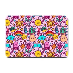 Colourful Funny Pattern Small Doormat  by designsbymallika