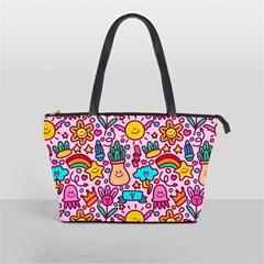 Colourful Funny Pattern Classic Shoulder Handbag by designsbymallika