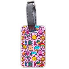 Colourful Funny Pattern Luggage Tag (two Sides) by designsbymallika