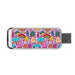 Colourful Funny Pattern Portable Usb Flash (one Side) by designsbymallika