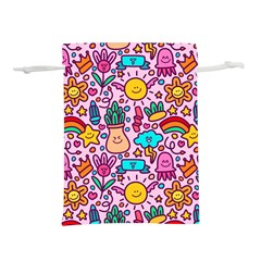 Colourful Funny Pattern Lightweight Drawstring Pouch (s) by designsbymallika