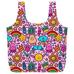 Colourful Funny Pattern Full Print Recycle Bag (xxxl) by designsbymallika