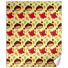 Cute Leaf Pattern Canvas 8  x 10 