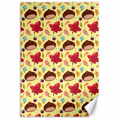 Cute Leaf Pattern Canvas 12  x 18 