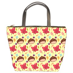 Cute Leaf Pattern Bucket Bag