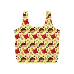 Cute Leaf Pattern Full Print Recycle Bag (S)