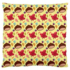 Cute Leaf Pattern Large Flano Cushion Case (One Side)