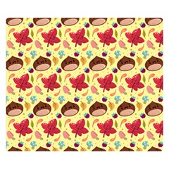 Cute Leaf Pattern Double Sided Flano Blanket (small)  by designsbymallika