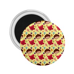 Cute Leaf Pattern 2 25  Magnets by designsbymallika