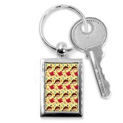 Cute Leaf Pattern Key Chain (rectangle) by designsbymallika