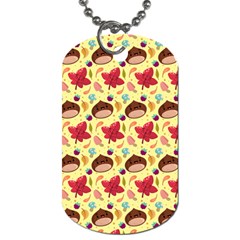 Cute Leaf Pattern Dog Tag (one Side)