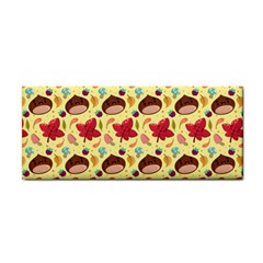 Cute Leaf Pattern Hand Towel by designsbymallika