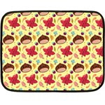 Cute Leaf Pattern Fleece Blanket (Mini) 35 x27  Blanket