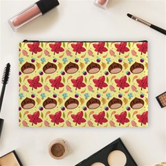 Cute Leaf Pattern Cosmetic Bag (large) by designsbymallika