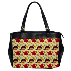 Cute Leaf Pattern Oversize Office Handbag by designsbymallika