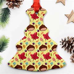 Cute Leaf Pattern Ornament (christmas Tree)  by designsbymallika