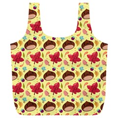 Cute Leaf Pattern Full Print Recycle Bag (xl) by designsbymallika