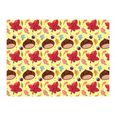 Cute Leaf Pattern Double Sided Flano Blanket (mini)  by designsbymallika