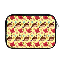 Cute Leaf Pattern Apple Macbook Pro 17  Zipper Case by designsbymallika