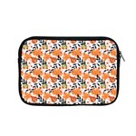 Black Orange Autumn Leaves Pattern Apple MacBook Pro 15  Zipper Case Front