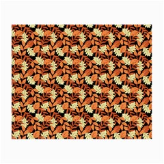 Autumn Leaves Orange Pattern Small Glasses Cloth by designsbymallika