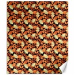 Autumn Leaves Orange Pattern Canvas 8  x 10  8.15 x9.66  Canvas - 1